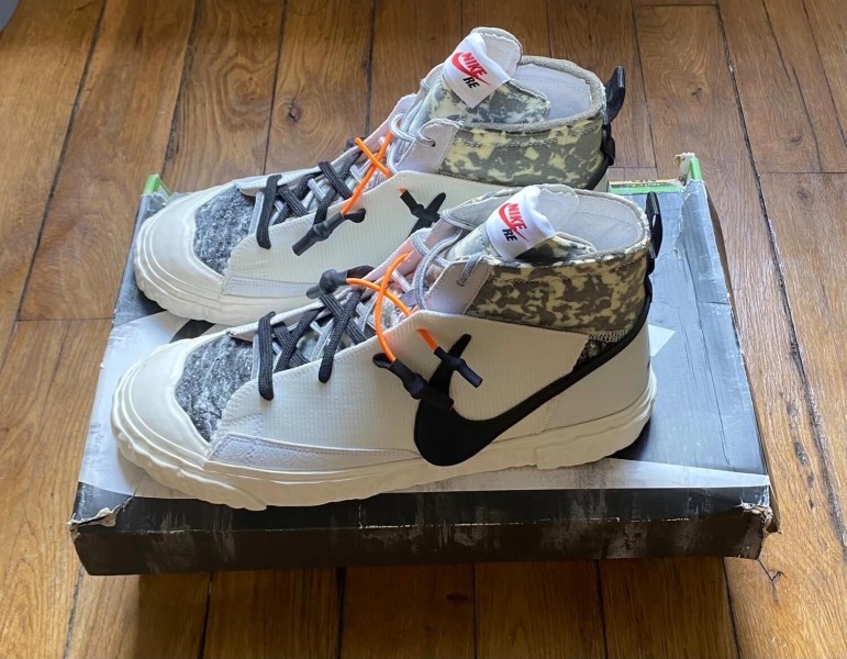 Nike Blazer Mid Readymade white damaged box