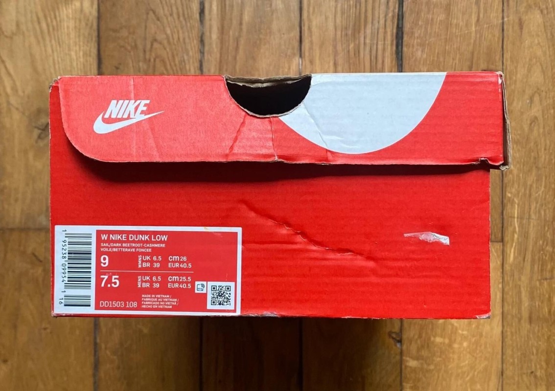 Nike dunk low bordeaux (w) DD1503-108 2