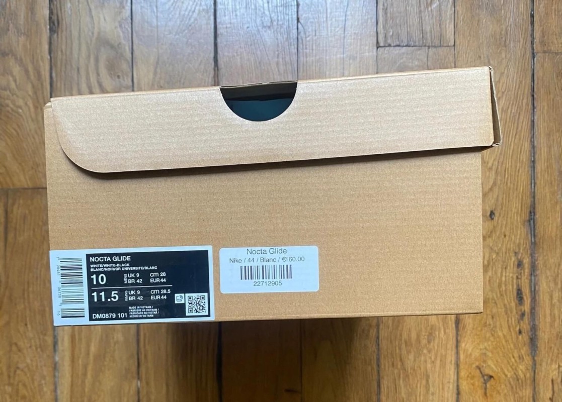 Nike nocta glide drake black white noir blanc 44 2