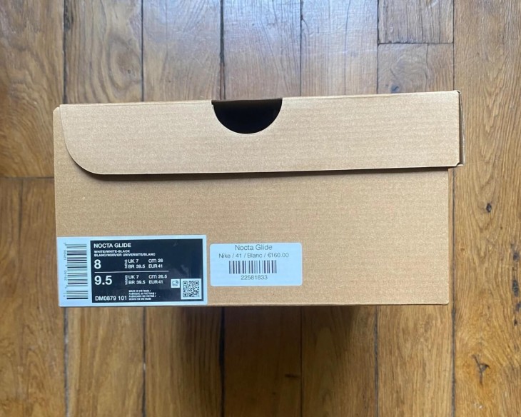 Nike Nocta glide drake black white noir blanc 41