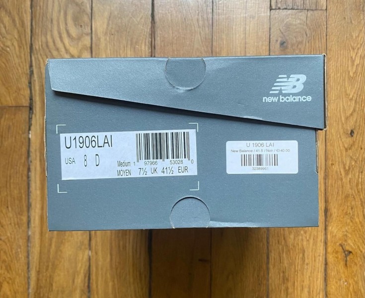 New balance 1906L blacktop phantom black noir fantome 41,5
