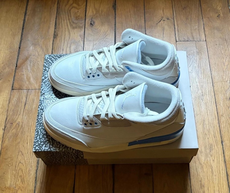Air Jordan 3 retro lucky shorts white university blue 43 2