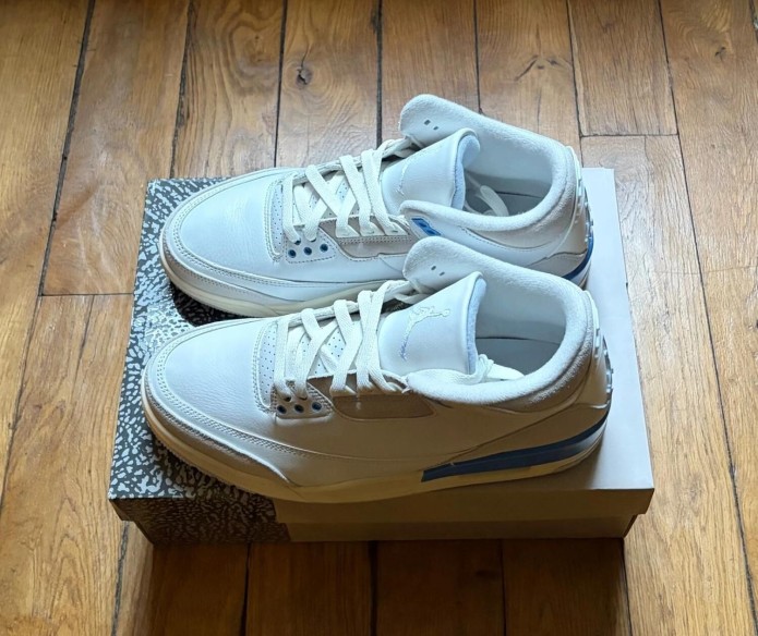 Air Jordan 3 retro lucky shorts white university blue 43