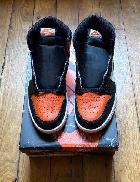 Jordan 1 retro high OG shattered backboard 2025 orange white black 42,5