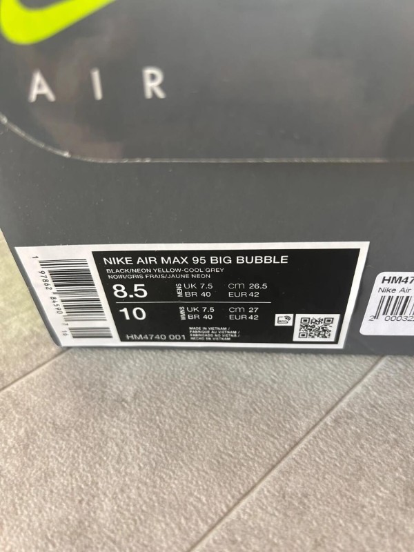Nike airmax 95 og neon yellow 2025 black grey 2
