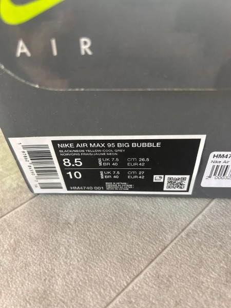 Nike airmax 95 og neon yellow 2025 black grey
