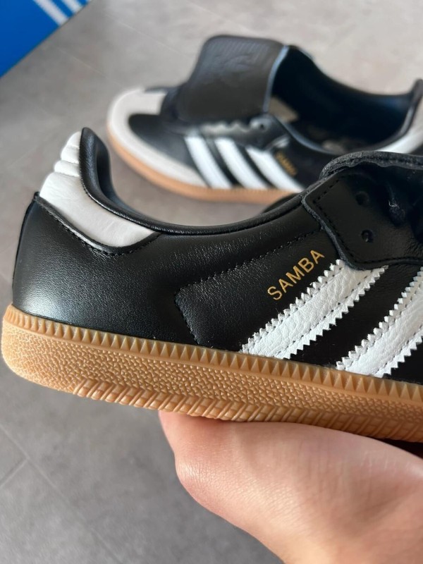 Adidas samba LT core black white gold 2