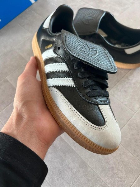 Adidas samba LT core black white gold