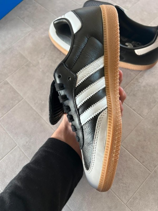 Adidas samba LT core black white gold 2