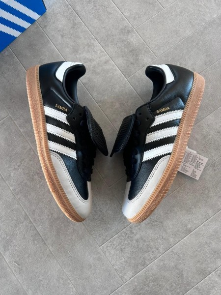 Adidas samba LT core black white gold
