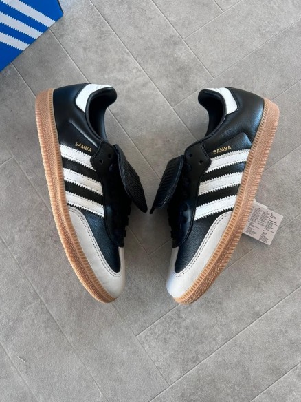 Adidas samba LT core black white gold