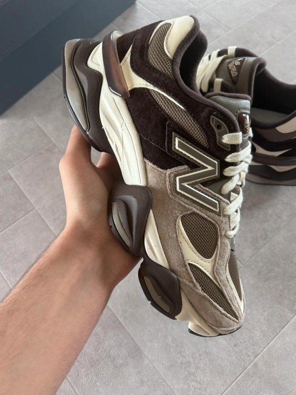 New balance 9060 chocolate brown beige cream 2