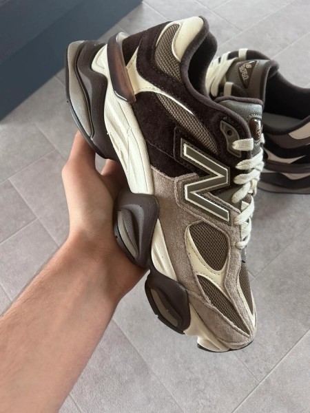 New balance 9060 chocolate brown beige cream