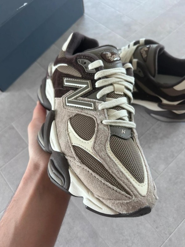 New balance 9060 chocolate brown beige cream 2