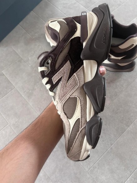 New balance 9060 chocolate brown beige cream