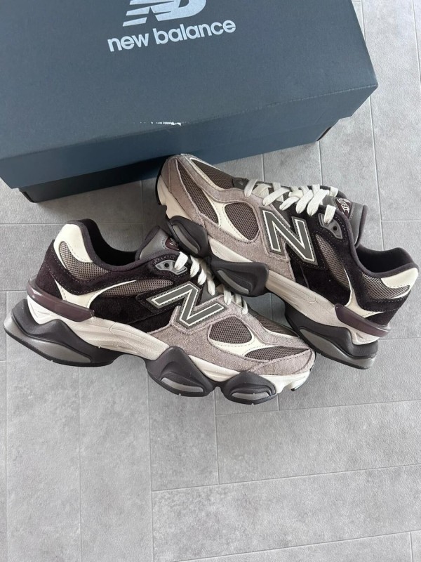 New balance 9060 chocolate brown beige cream 2
