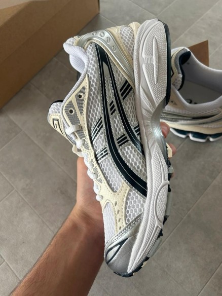 Asics gel kayano 14 white cream midnight navy blue silver