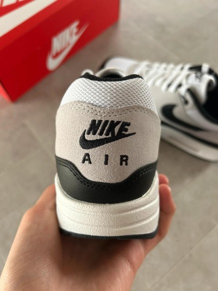 Nike air max 1 essential black pure platinum white grey - 43