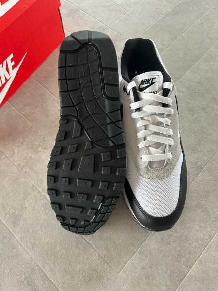 Nike air max 1 essential black pure platinum white grey - 43