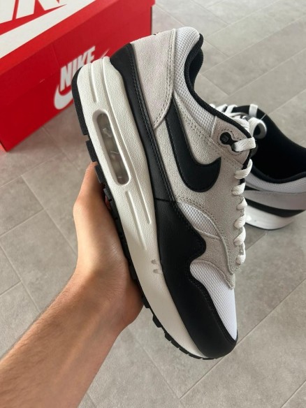 Nike air max 1 essential black pure platinum white grey