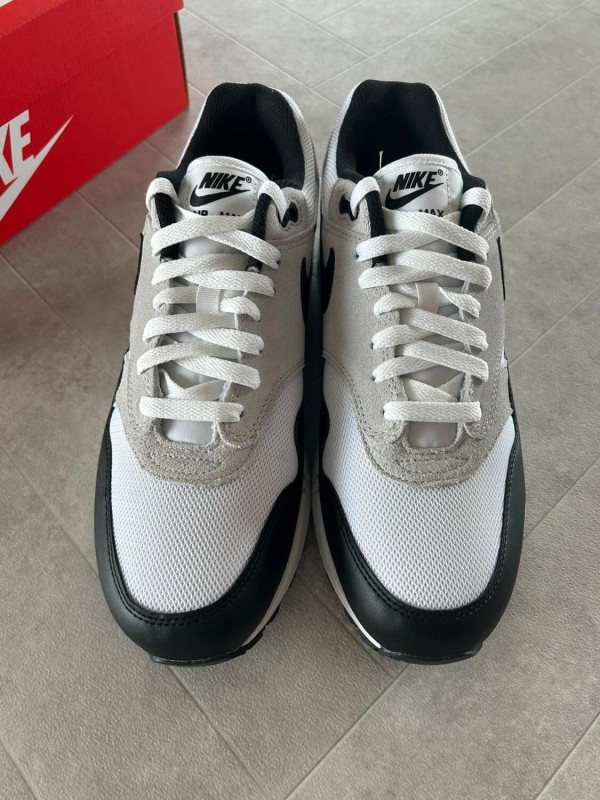 Nike air max 1 essential black pure platinum white grey 2