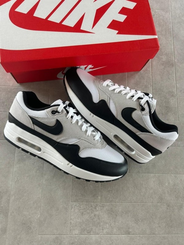 Nike air max 1 essential black pure platinum white grey 2