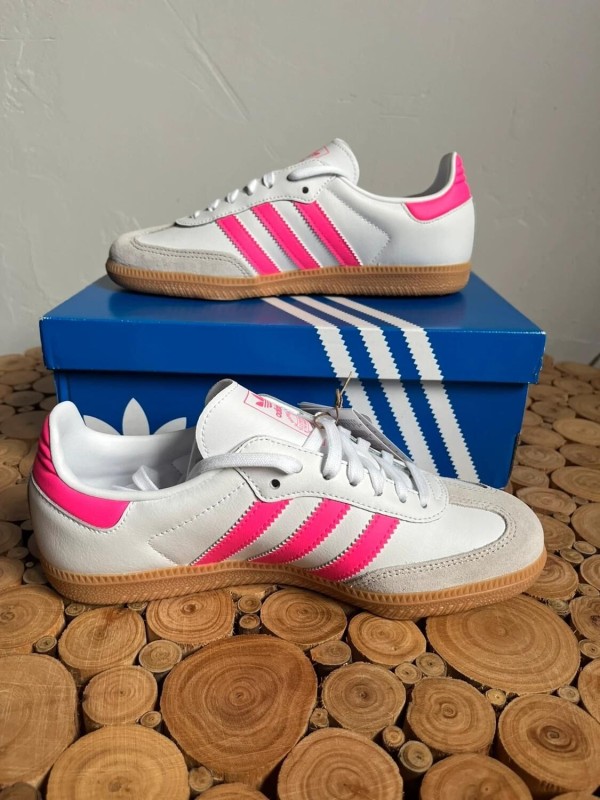 Adidas samba OG blanche et rose 2