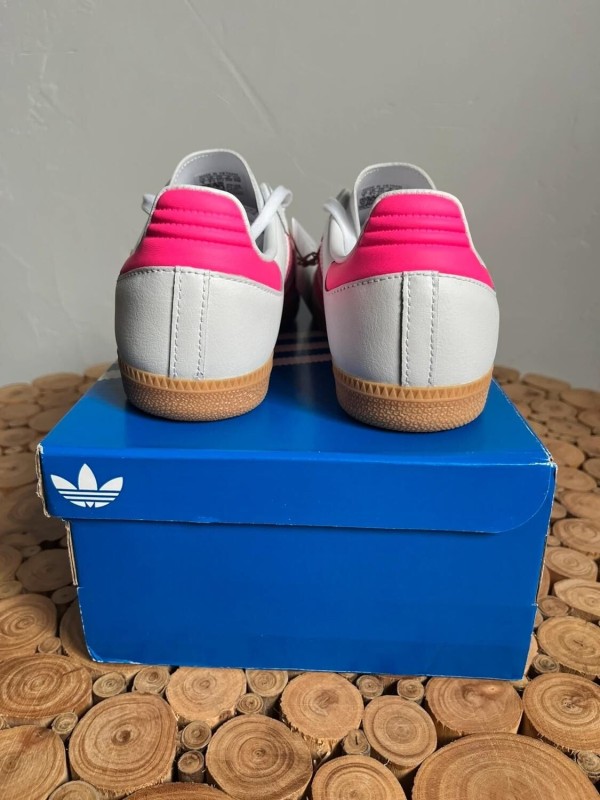 Adidas samba OG blanche et rose 2