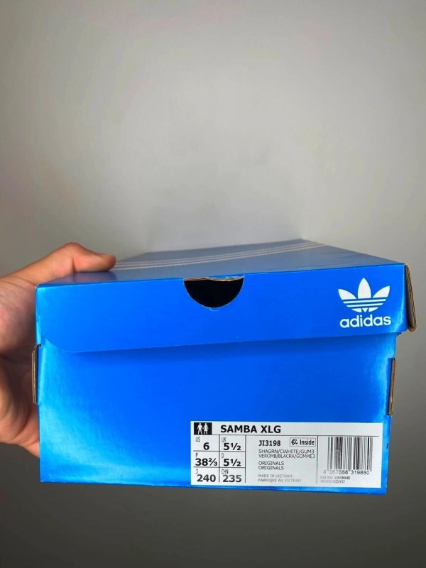 Adidas originals samba xlg trainers in dark green and white 2