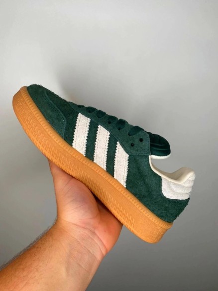 Adidas originals samba xlg trainers in dark green and white