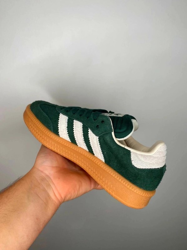 Adidas originals samba XLG Trainers in dark green and white 2