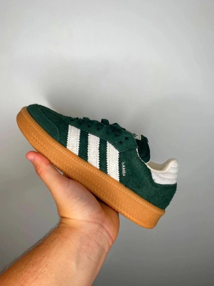 Adidas originals samba XLG Trainers in dark green and white