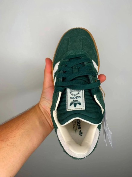Adidas originals samba XLG Trainers in dark green and white