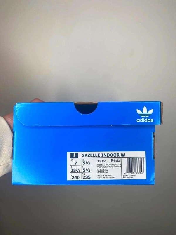 Adidas gazelle indoor better scarlet wonder white gum (rouge) 2