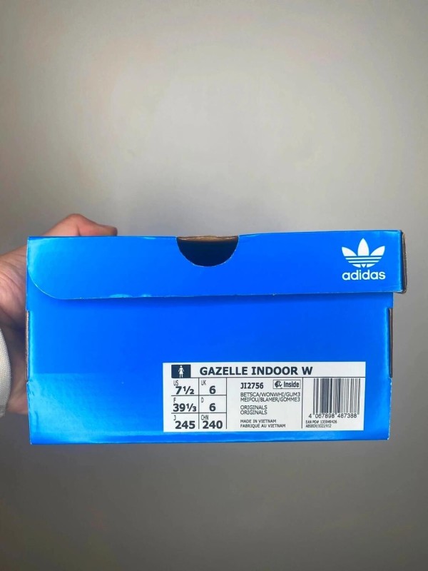 Adidas gazelle indoor W better scarlet wonder white gum 2