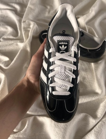 adidas gazelle scarlet core black white brillant patent