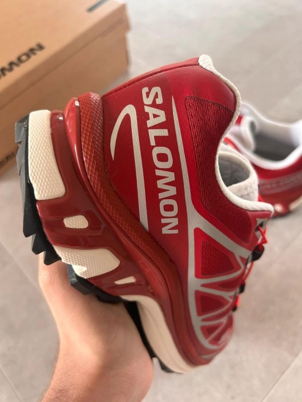 Salomon xt6 red lava falls white silver strawberry - 39 1/3 2