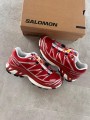 Salomon xt6 red lava falls white silver strawberry - 39 1/3