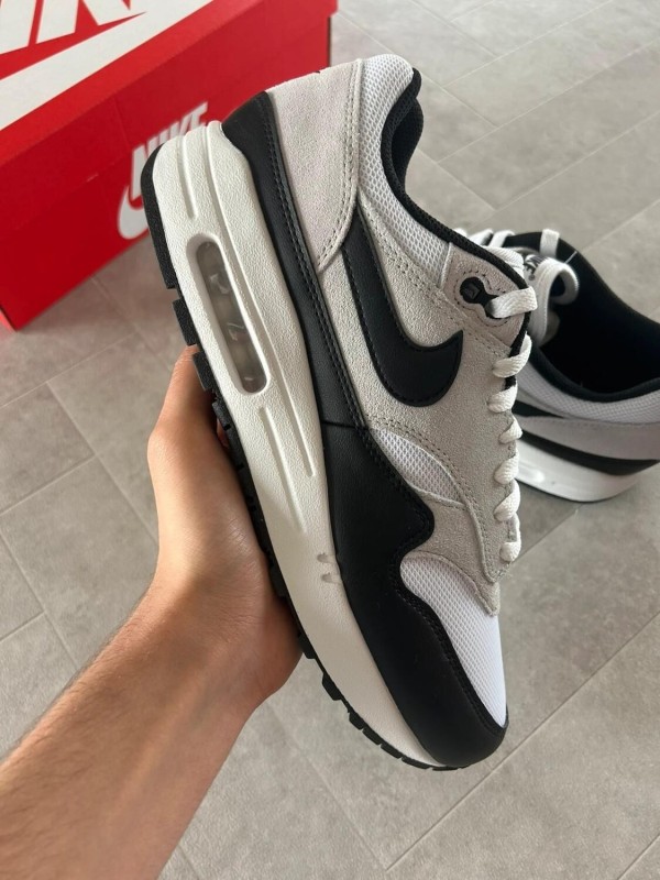 Nike air max 1 essential black pure platinum white grey 2