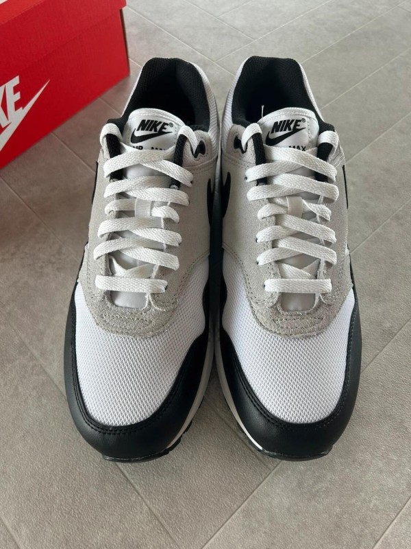 Nike air max 1 essential black pure platinum white grey 2
