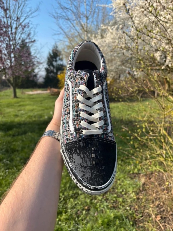 Vans old skool premium charms black grey - taille 46 2
