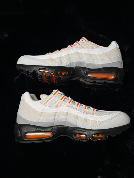 Nike air max 95 wolf grey safety orange pure platinum taille 46 neuf