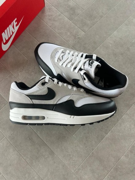 Nike air max 1 essential black pure platinum white grey