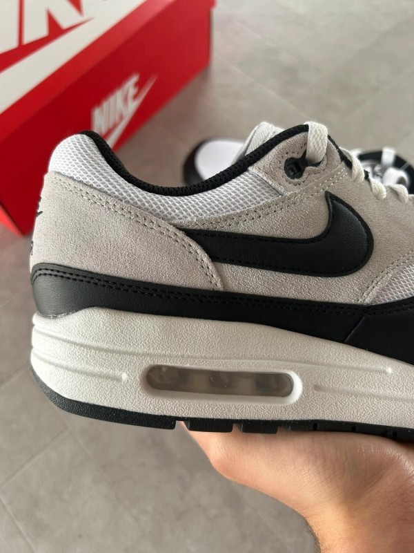 Nike air max 1 essential black pure platinum white grey 2