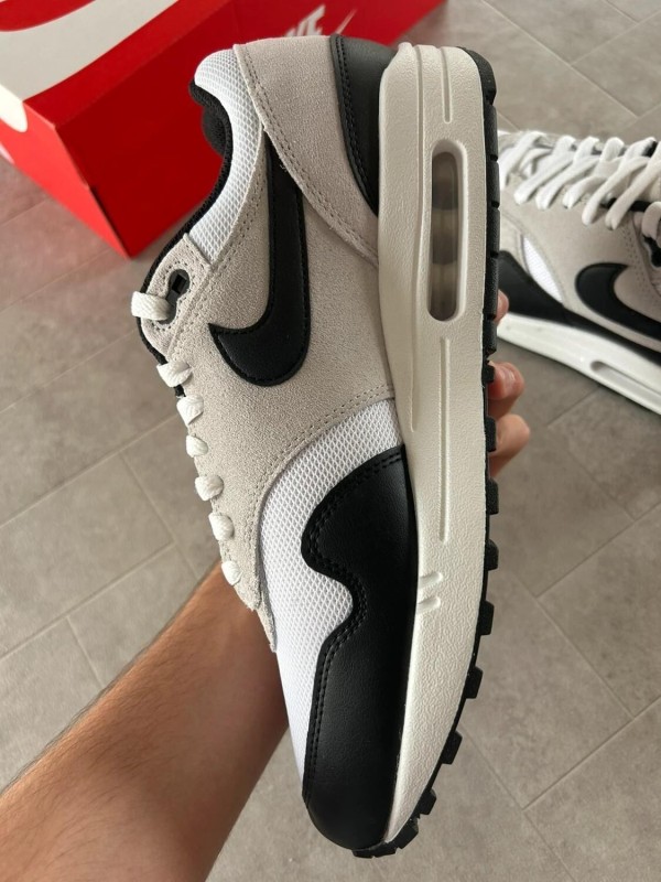 Nike air max 1 essential black pure platinum white grey 2