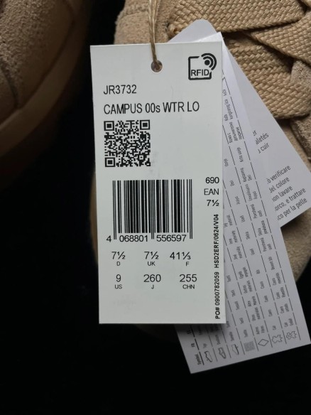 adidas campus 00s winter low magic sand beige crème marron taille 41 1/3 neuf
