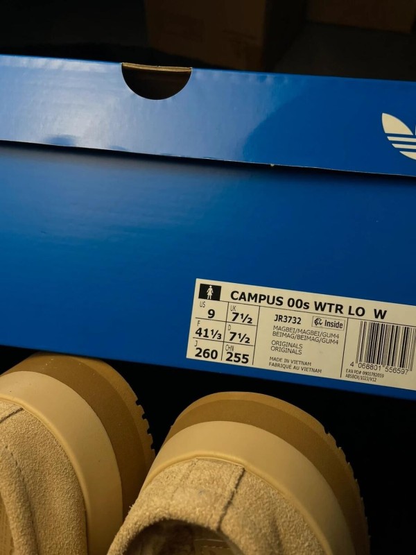 adidas campus 00s winter low magic sand beige crème marron taille 41 1/3 neuf 2
