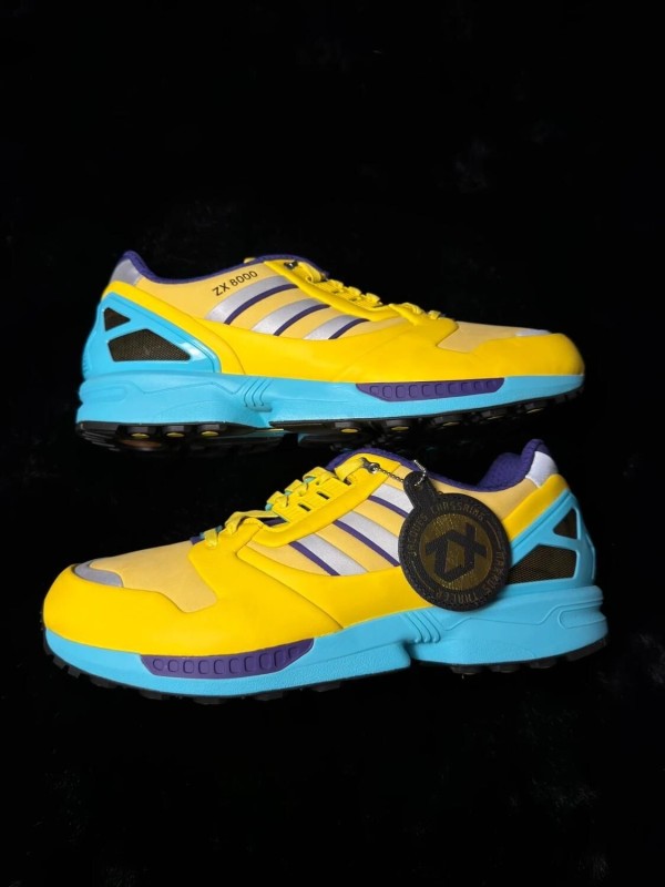 Adidas ZX 8000 Consortium Yellow Blue Glow - Taille 46 2/3 2