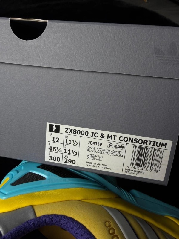 Adidas ZX 8000 Consortium Yellow Blue Glow - Taille 46 2/3 2