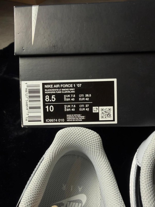 Nike Air Force 1 Central Cee Black White Smoke Grey - Taille 42 2